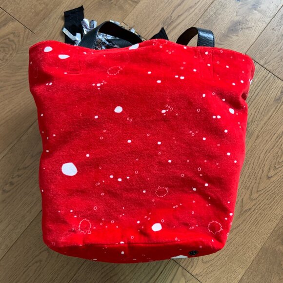 Juicy Couture Red Velvet Tote Handbag Vintage Retro 2000s Y2K Unique - Picture 6 of 16